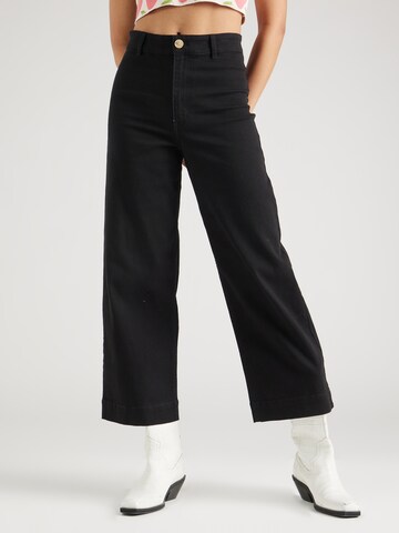 Monki Wide leg Pants in Black: front