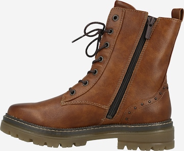 MUSTANG Lace-Up Ankle Boots in Brown