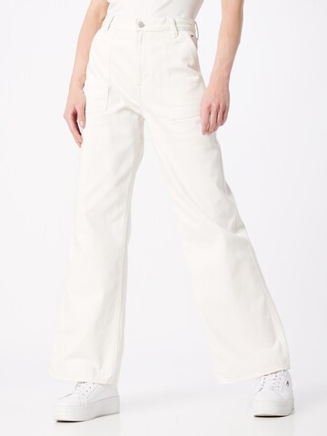 Tommy Jeans Wide leg Jeans 'CLAIRE' i vit: framsida