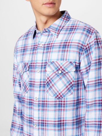 LEVI'S ® Comfort fit Button Up Shirt 'Relaxed Fit Western' in Blue