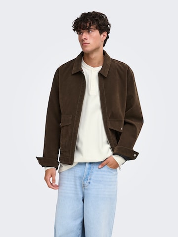 Only & Sons Tussenjas 'ONSSINCLAIR' in Bruin: voorkant