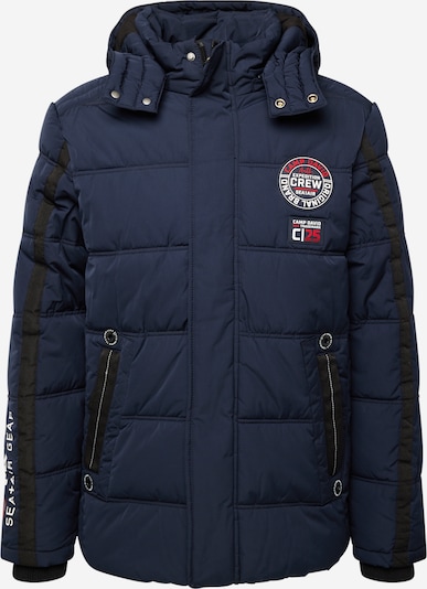 CAMP DAVID Tussenjas in de kleur Navy / Rood / Zwart / Wit, Productweergave