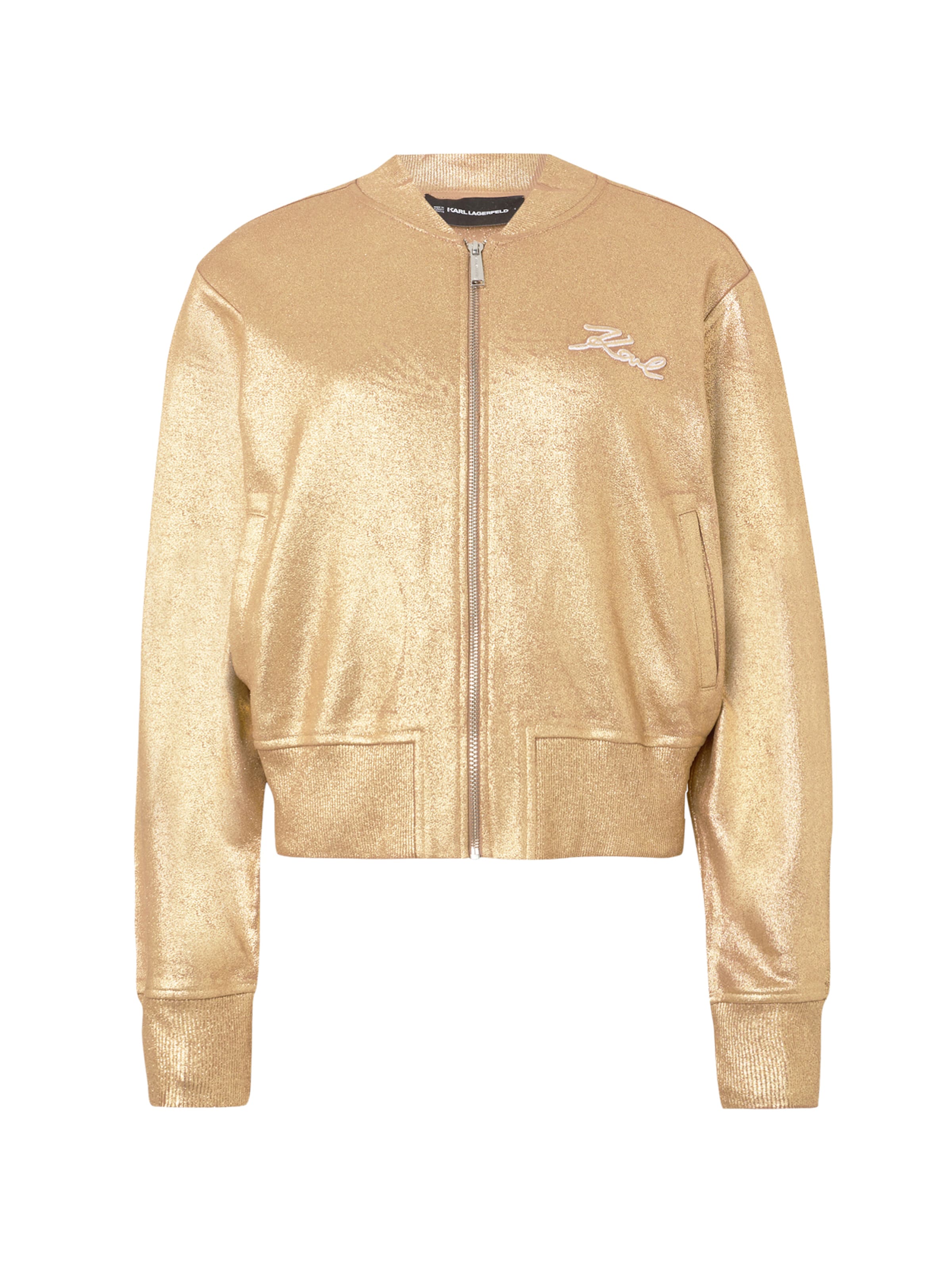 Karl Lagerfeld Tepláková bunda - Zlatá: predná strana