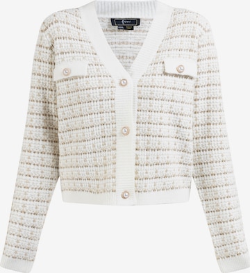 faina Knit Cardigan in White: front