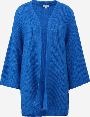 s.Oliver Gebreid vest in Blauw: voorkant