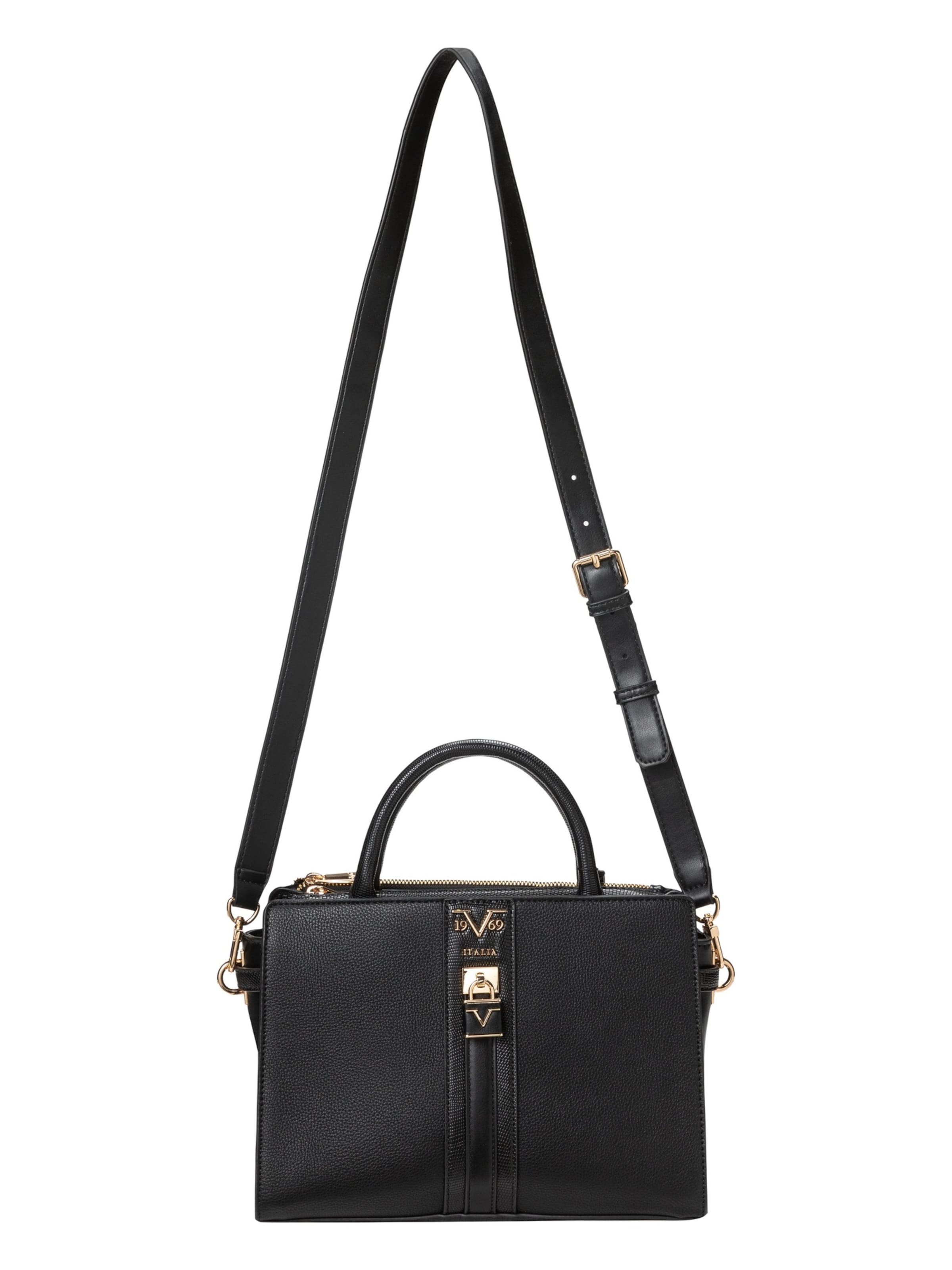 19V69 ITALIARučna torbica 'Lisana' - crna boja: prednji dio