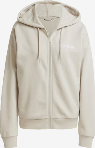 Giacca di felpa sportiva 'Essentials' di ADIDAS SPORTSWEAR in beige: frontale