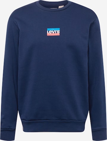 LEVI'S ® Mikina 'Graphic Crew' – modrá: přední strana