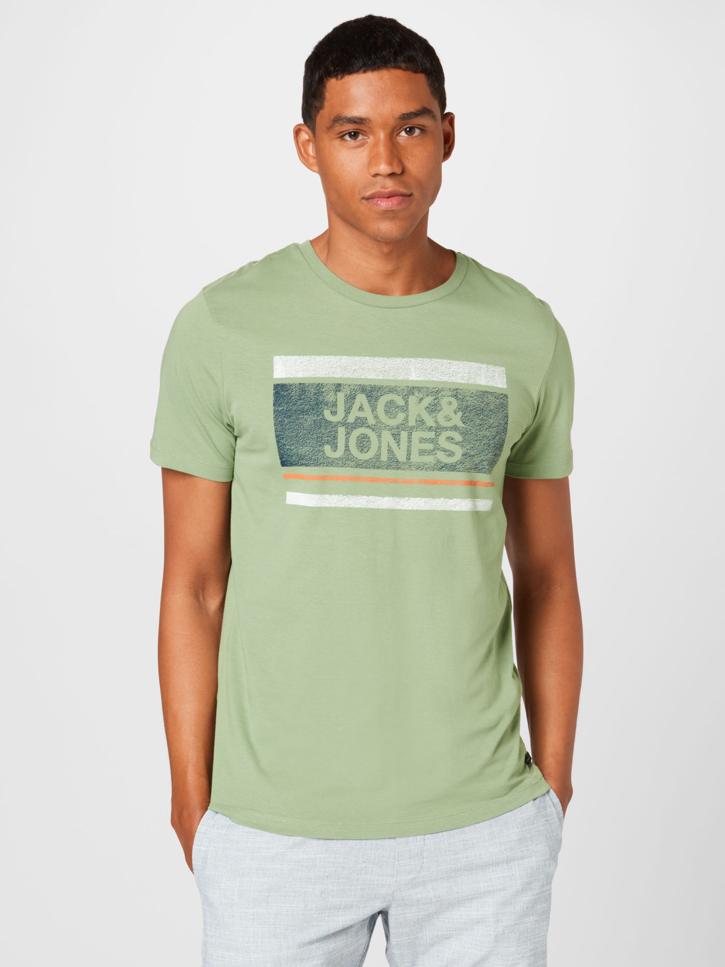 Männer Shirts JACK & JONES T-Shirt 'BRYAN' in Hellgrün - KW84673 Männer Shirts JACK & JONES T-Shirt 'BRYAN' in Hellgrün - KW84673