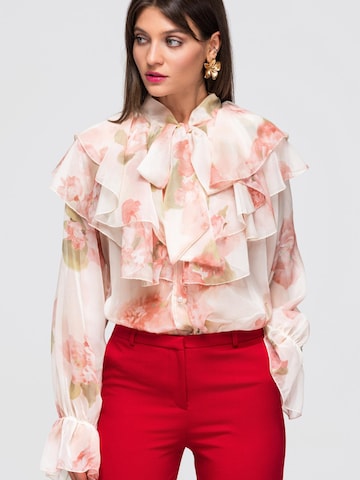Ombre Blouse in Beige