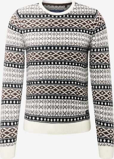 BLEND Pullover in braun / grau / schwarz / weiß, Produktansicht