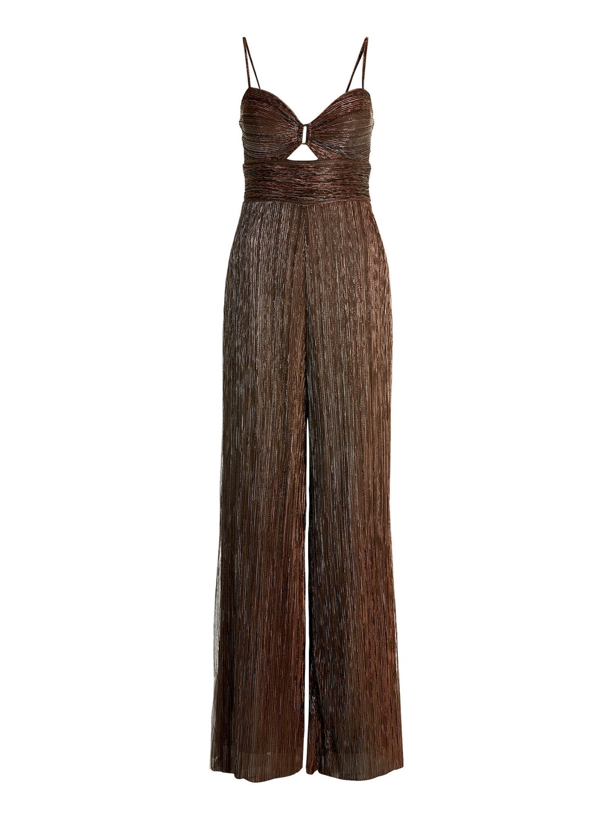 Tuta jumpsuit di Vera Mont in marrone: frontale