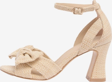 Sandales à lanières Friends Like These en beige : devant
