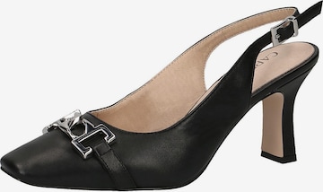 CAPRICE Slingback Pumps in Black: front