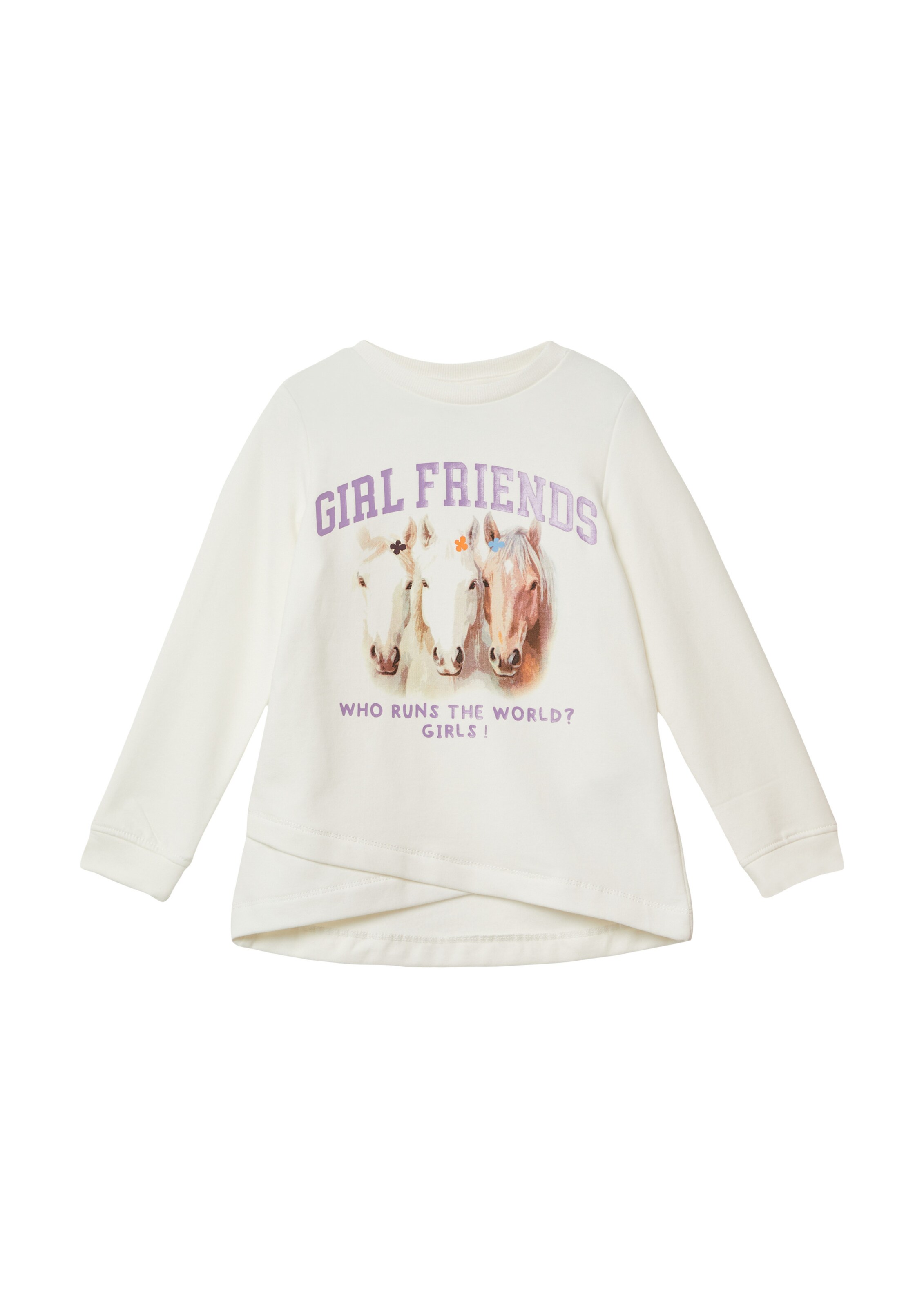 Sweat-shirt s.Oliver en beige : devant