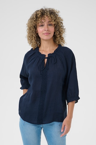 Cream Blouse 'Bellis' in Blauw: voorkant
