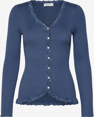 rosemunde Плетена жилетка в синьо: отпред