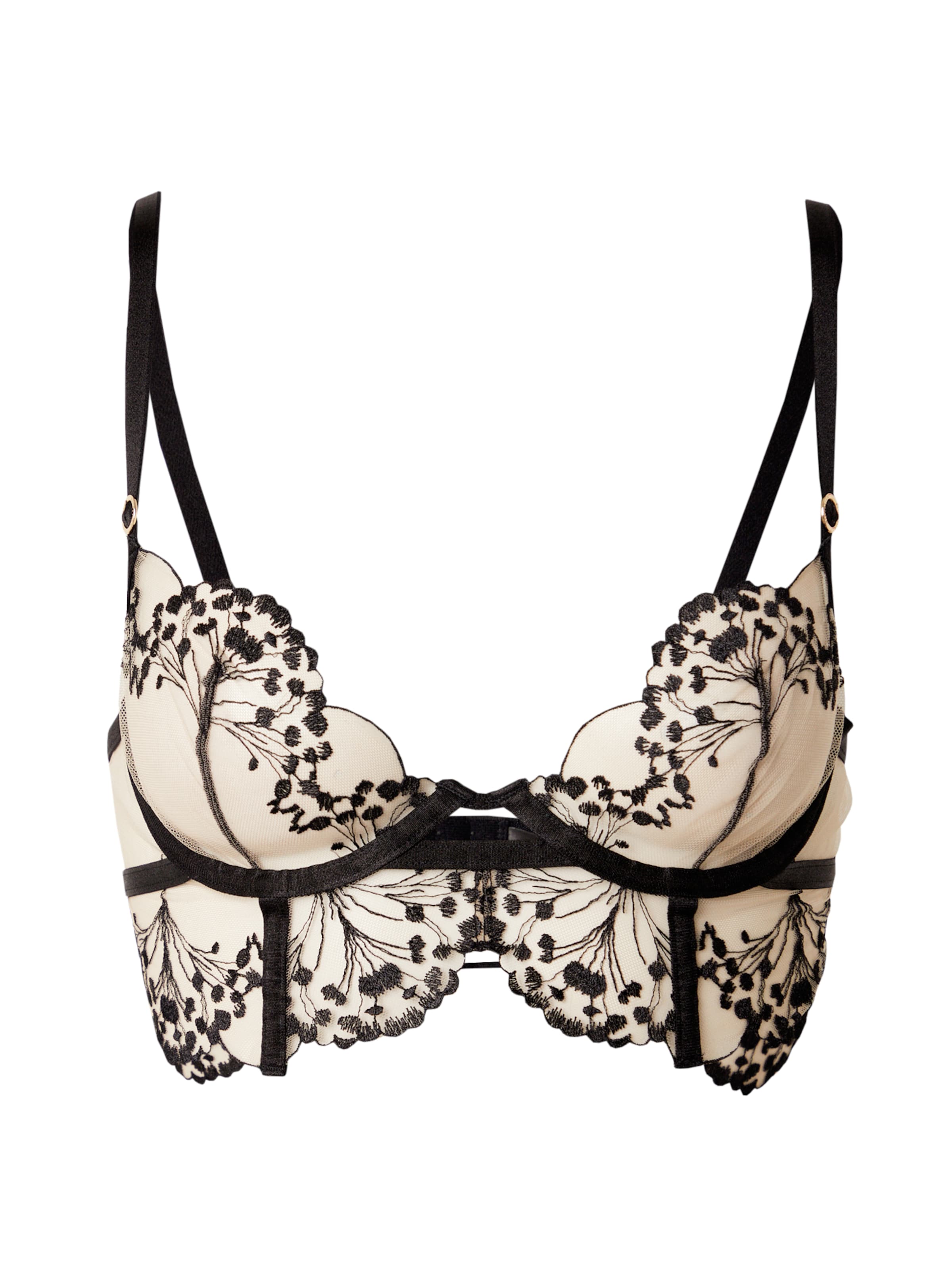 Bluebella T-shirt сутиен Сутиен 'Marisa' в черно: отпред