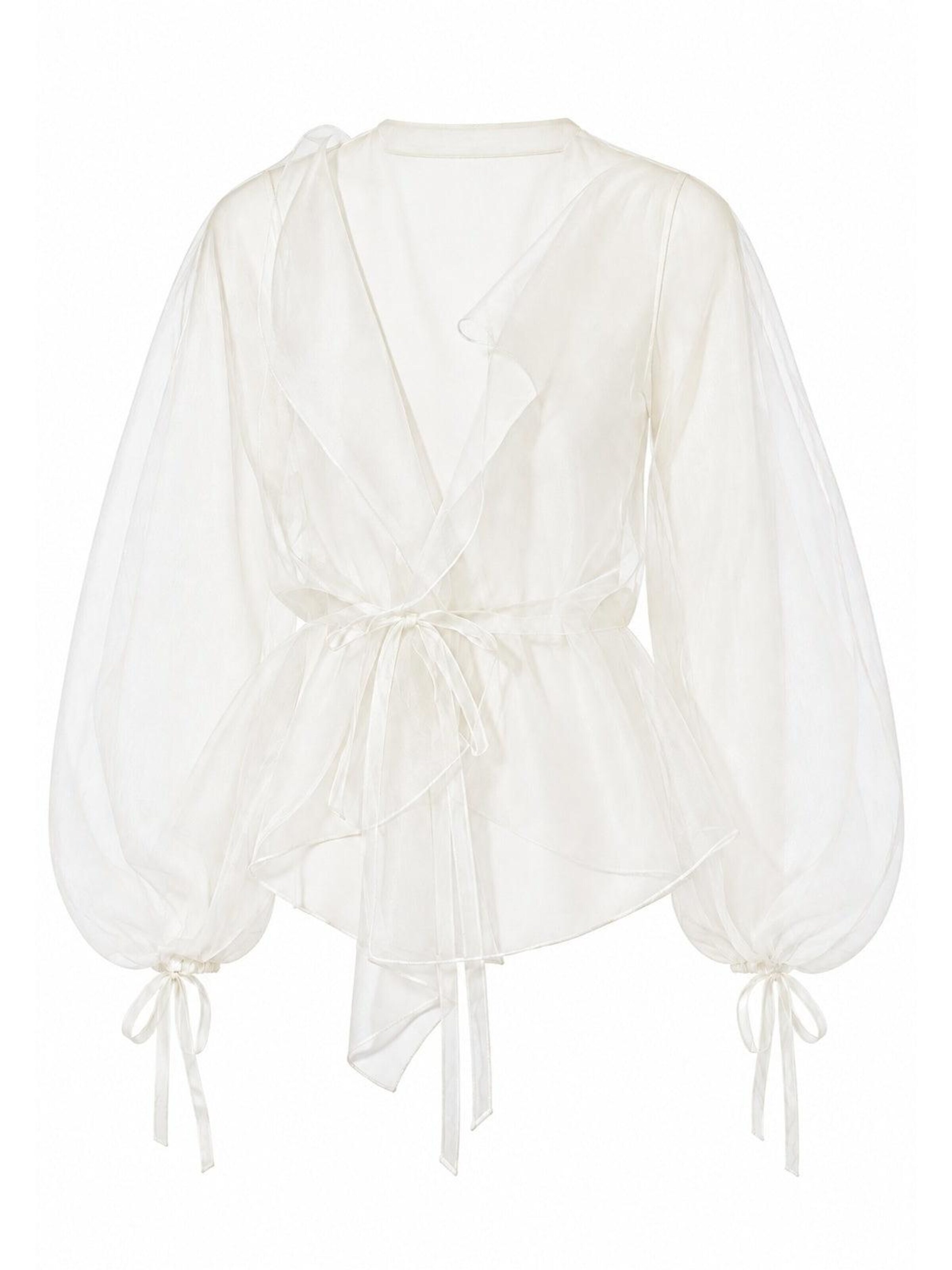 Giacca di mezza stagione 'Binding Detailed Organza Jacket' di Touché Privé in beige: frontale