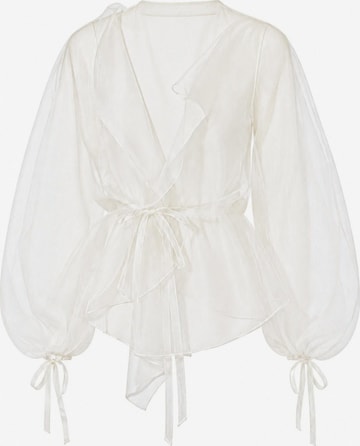 Giacca di mezza stagione 'Binding Detailed Organza Jacket' di Touché Privé in beige: frontale