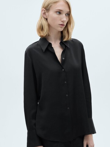 MANGO Blouse 'IDEALE' in Black: front