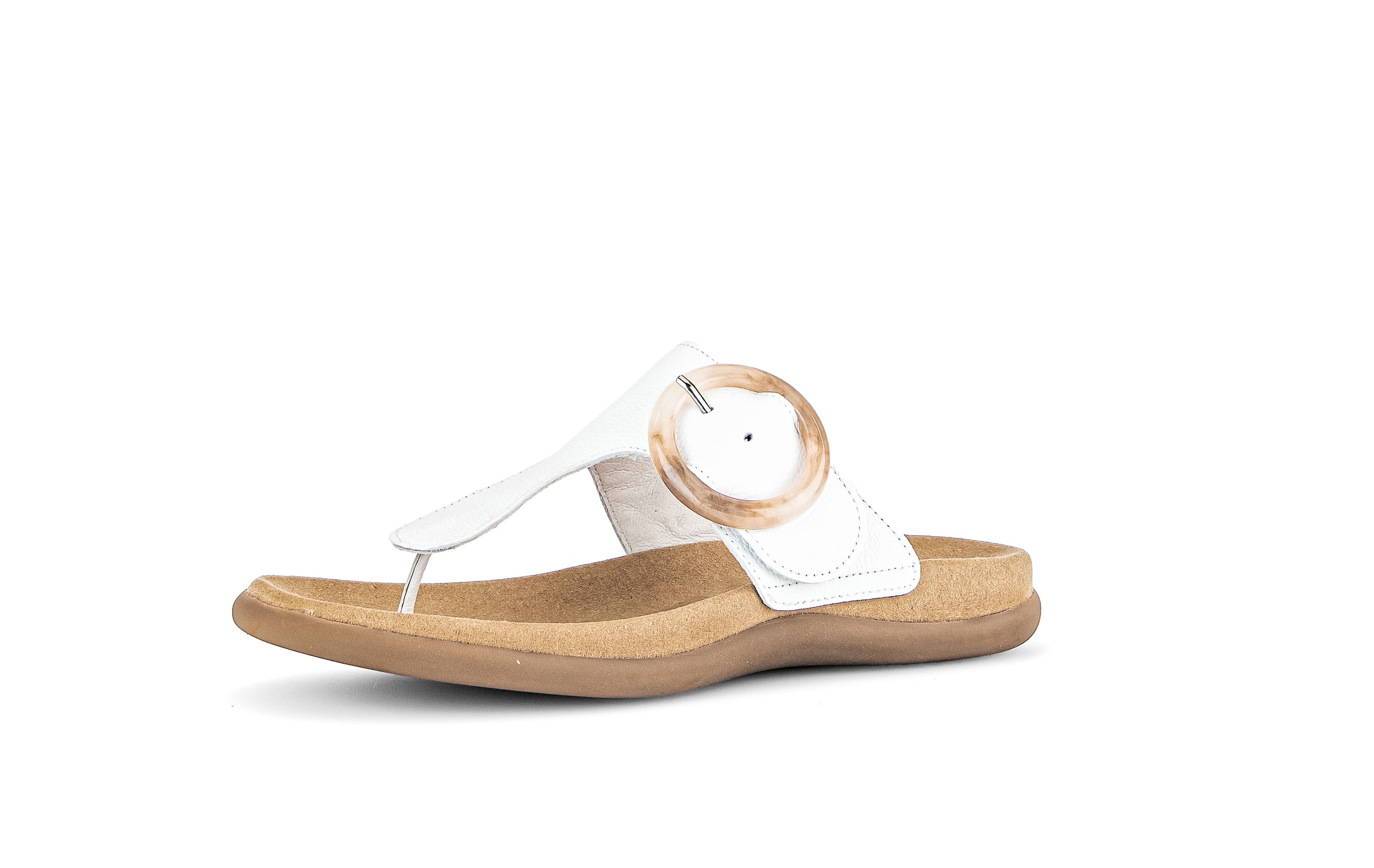 GABOR T-bar sandals in White: front