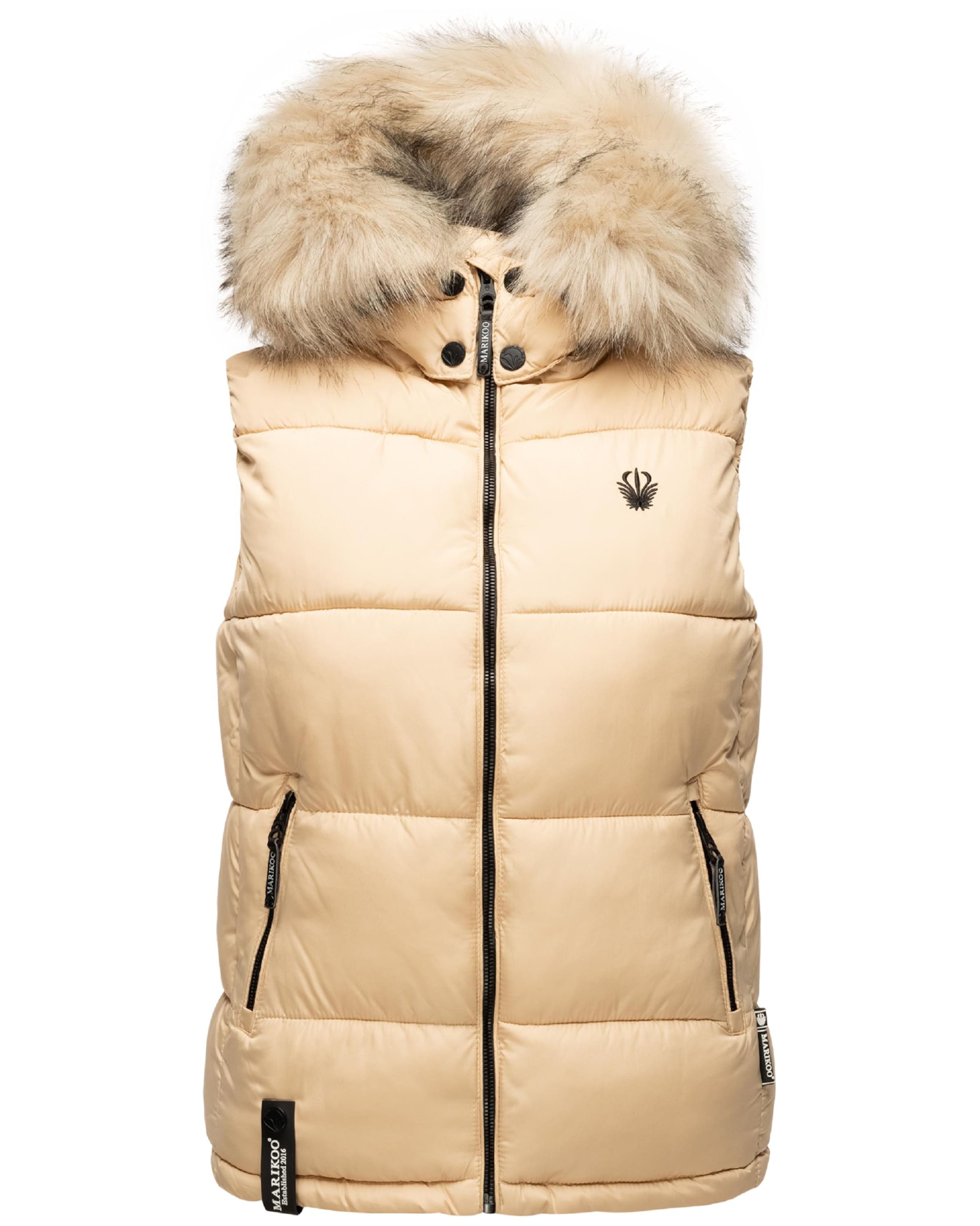 MARIKOO Vest 'Eisflöckchen' i beige: forside
