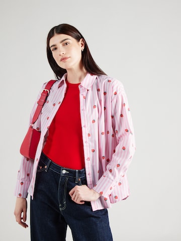PIECES Blouse 'BERRY' in Roze: voorkant