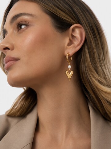 RteRme - Pendientes 'Fiora' en oro: frente