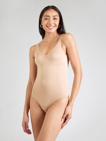 Perfect Secrets - Body modelador 'Perfect Shaper' em castanho: frente