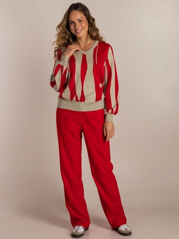 IVY BEAU Knitted Top 'IVY Beau Suvie rood' in Red: front