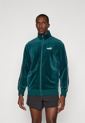 PUMA Sweatjacka 'Ess Elevated' i grön: framsida