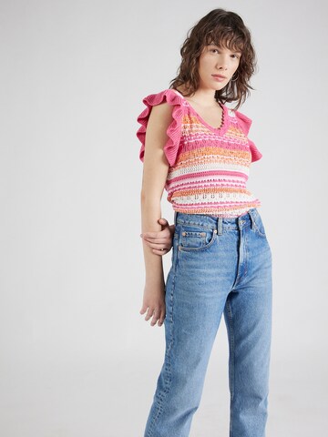 ONLY - Top de punto 'FREIDA' en rosa: frente