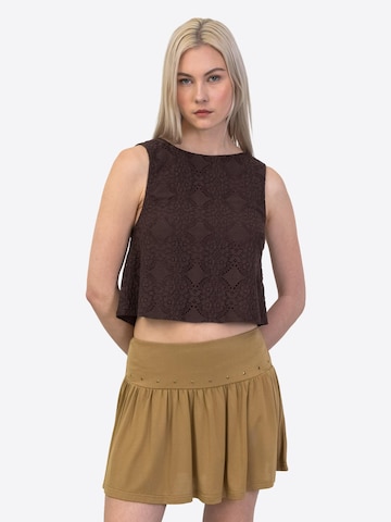 BROKE + SCHÖN Top in Brown: front