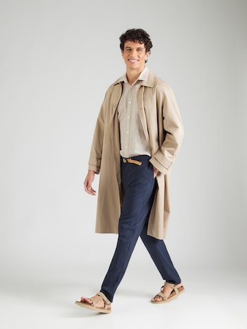 Kronstadt Štandardný strih Chino nohavice 'Corn' - Modrá