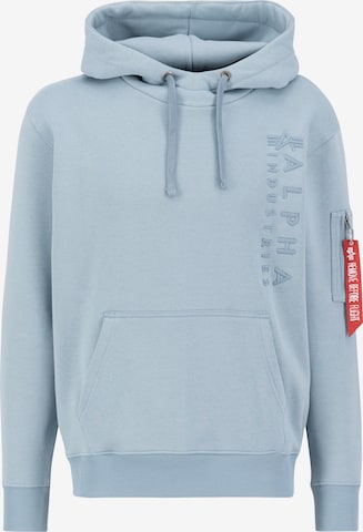 ALPHA INDUSTRIES Пуловер в синьо: отпред