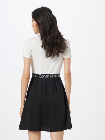 Calvin Klein Jeans Dress in Black, White | ABOUT YOU