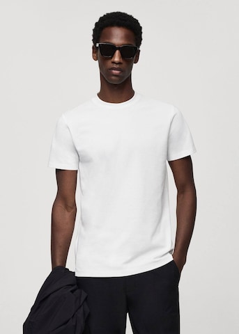 MANGO MAN Shirt in White: front