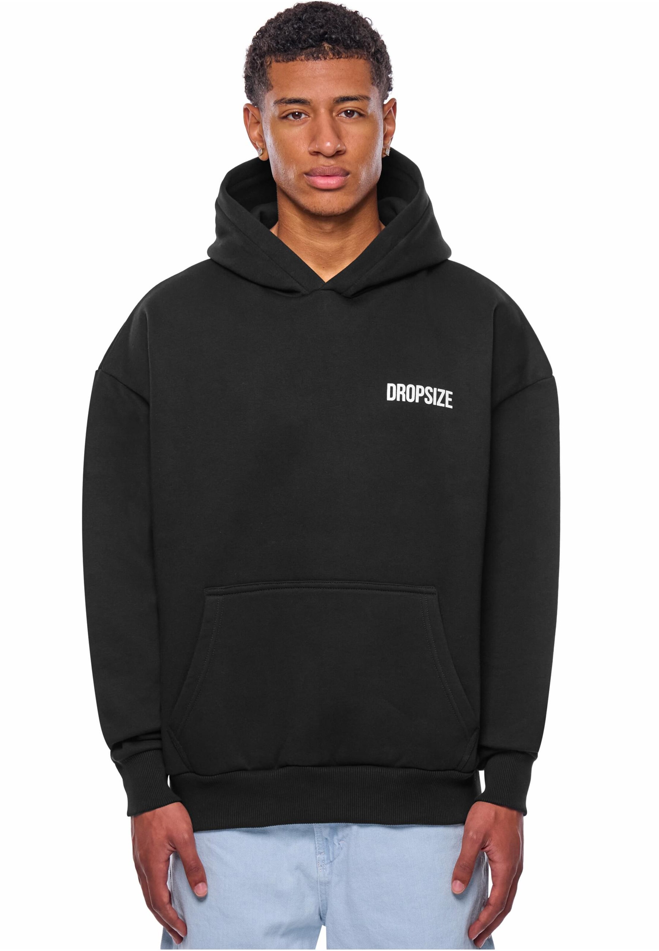 Dropsize Sweatshirt 'Crime' in Schwarz: Vorderseite