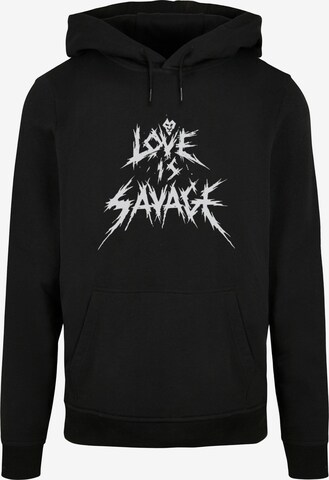 ABSOLUTE CULT Sweatshirt 'Love Is Savage' in Zwart: voorkant