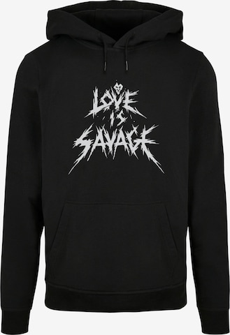 ABSOLUTE CULT Sweatshirt 'Love Is Savage' in Zwart: voorkant