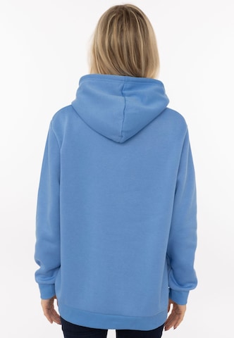 Zwillingsherz Sweatshirt 'WILD AT HEART' in Blauw