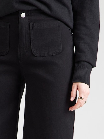 ABOUT YOU Wide leg Jeans 'Ava' i svart