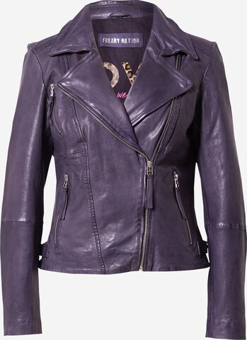 Veste mi-saison FREAKY NATION en violet : devant