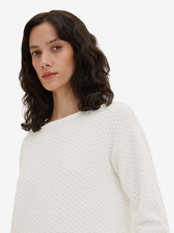 TOM TAILOR Sweater in White