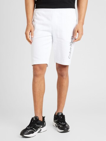 Calvin Klein Regular Broek 'Degrade' in Wit: voorkant