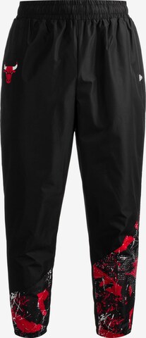 NEW ERA Tapered Workout Pants 'AOP Panel' in Black: front