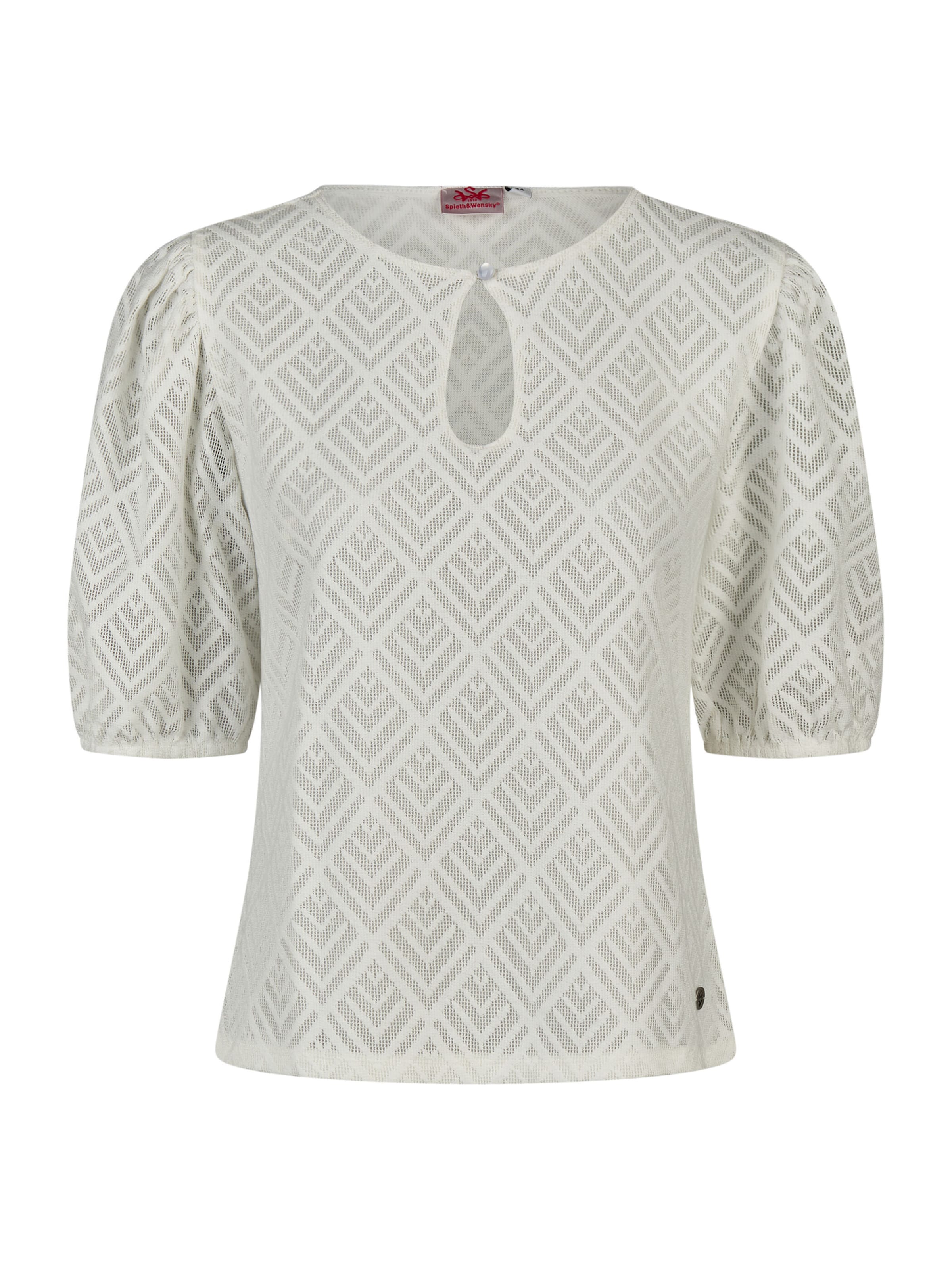 Blouse folklorique 'Kea' SPIETH & WENSKY en blanc : devant