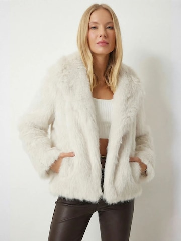 Veste d’hiver Happiness İstanbul en beige : devant