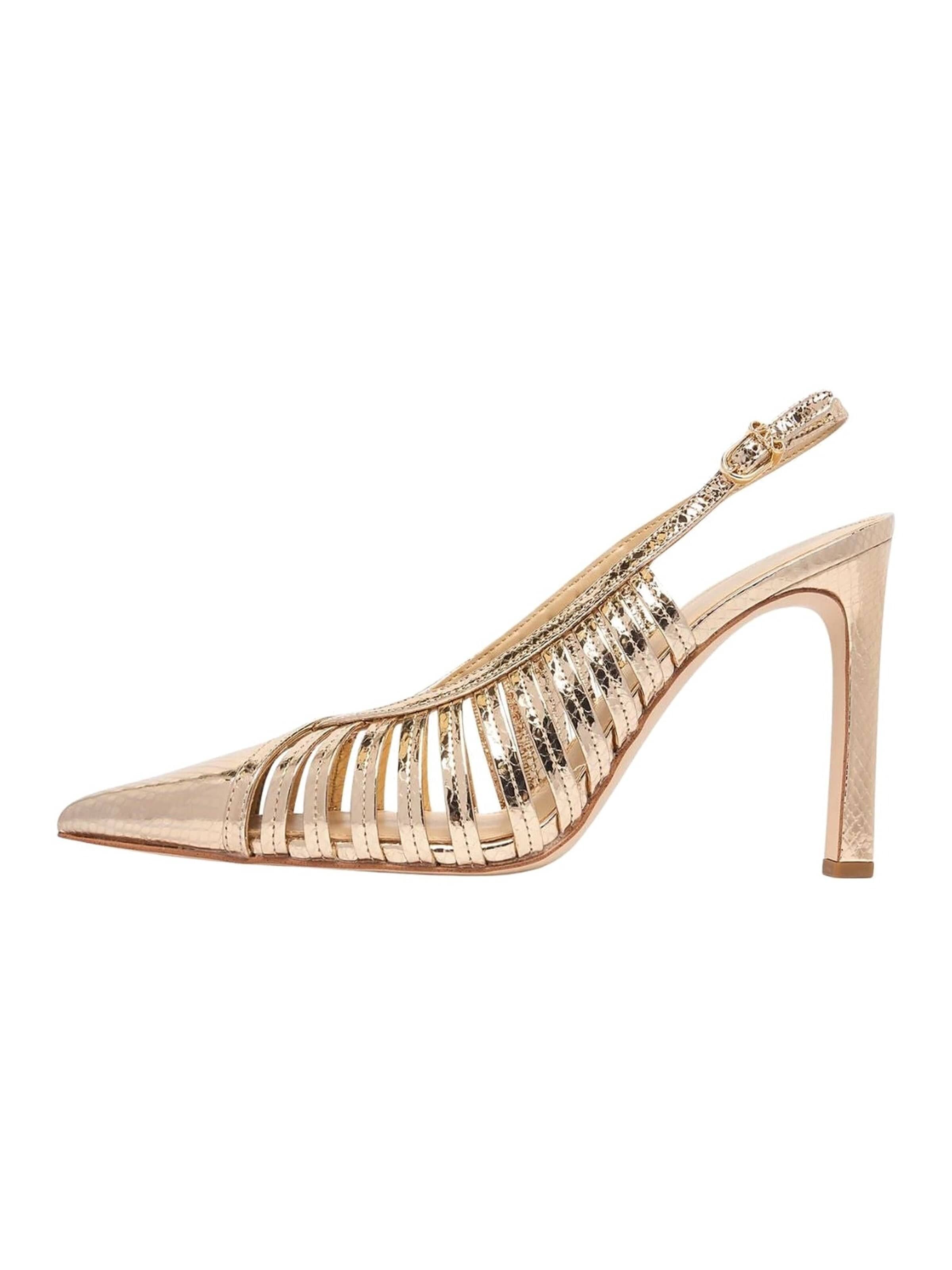 Décolleté sling 'Adriana' di Michael Kors in oro: frontale
